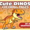 cute dinos coloring book